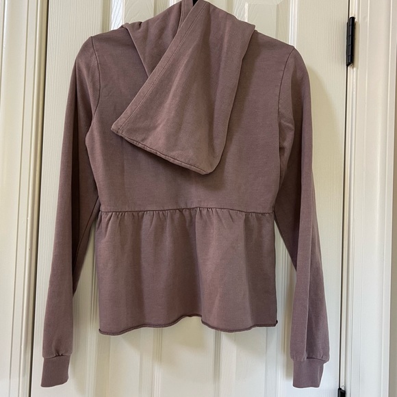 NWT Peplum Mauve Hoodie - Picture 3 of 4